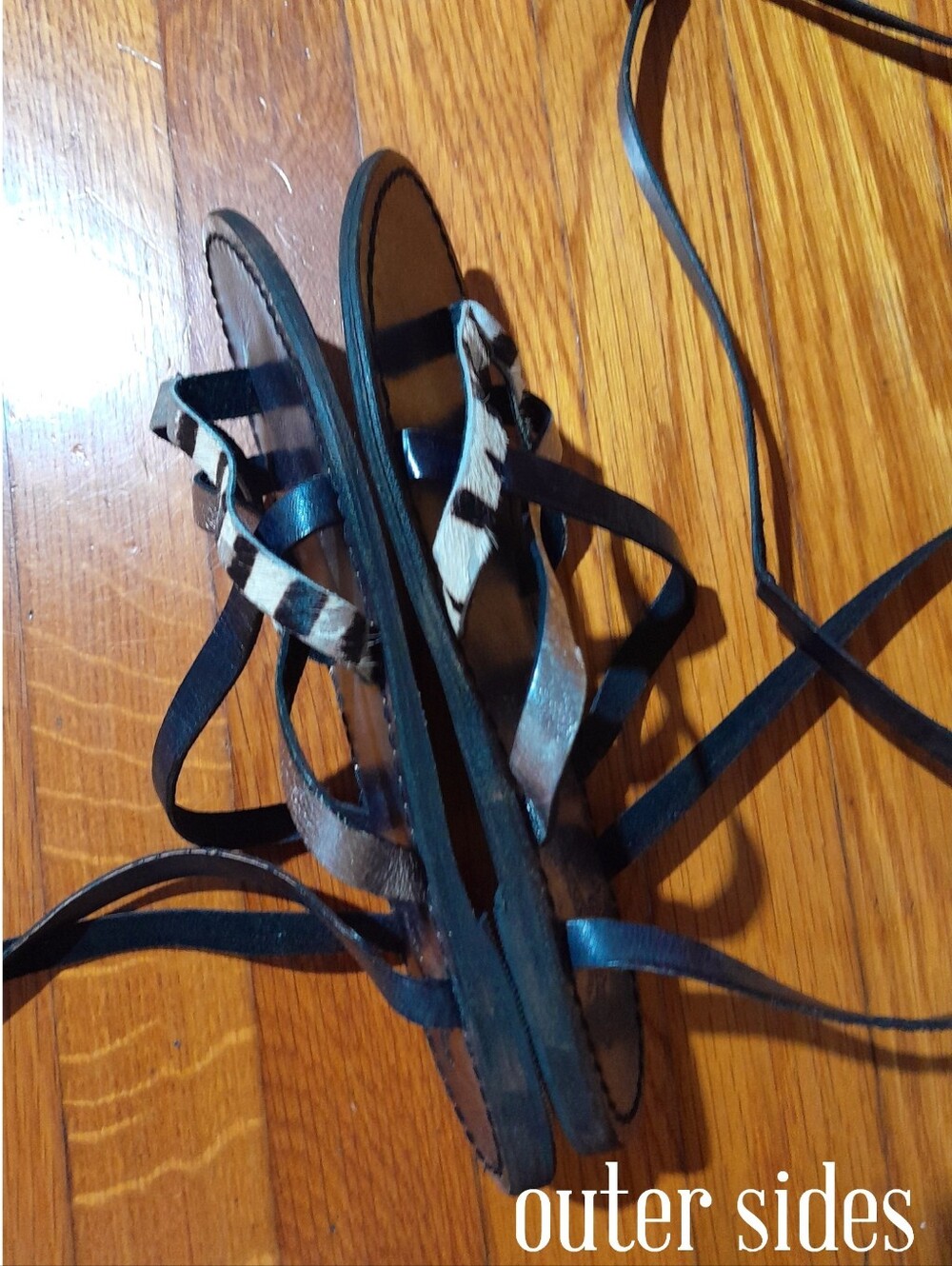 Freebird By Steven gladiator leather flat sandals sz 39 (8) - Picture 6 of 10